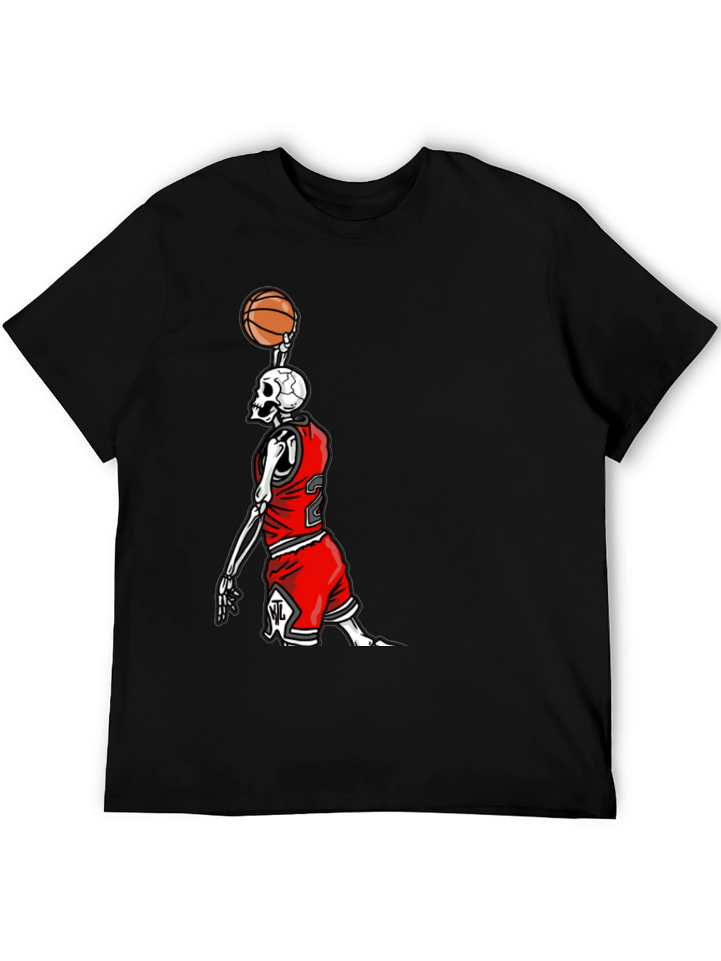 Basketball Skeleton Graphic T-Shirt