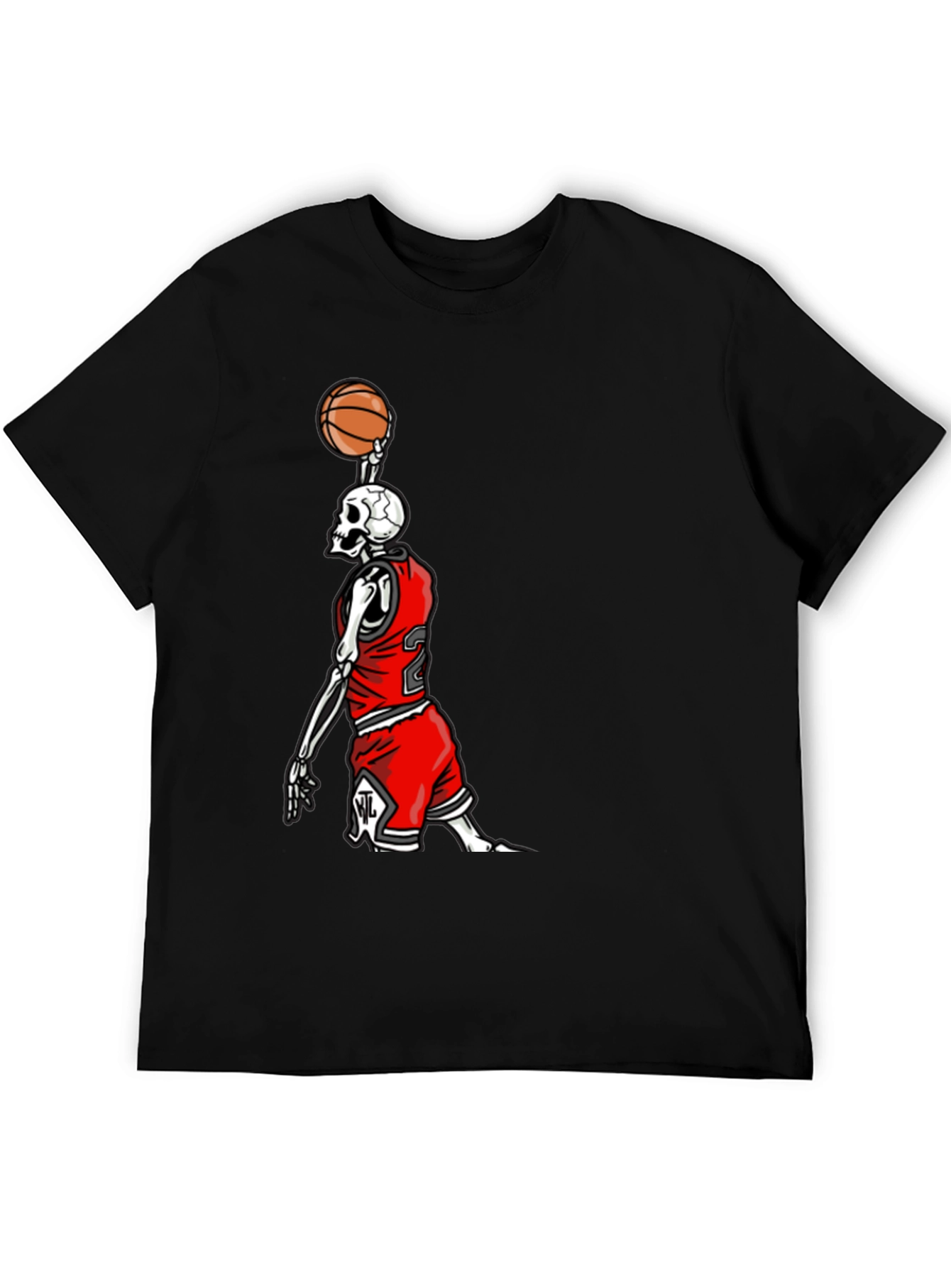 Basketball Skeleton Graphic T-Shirt