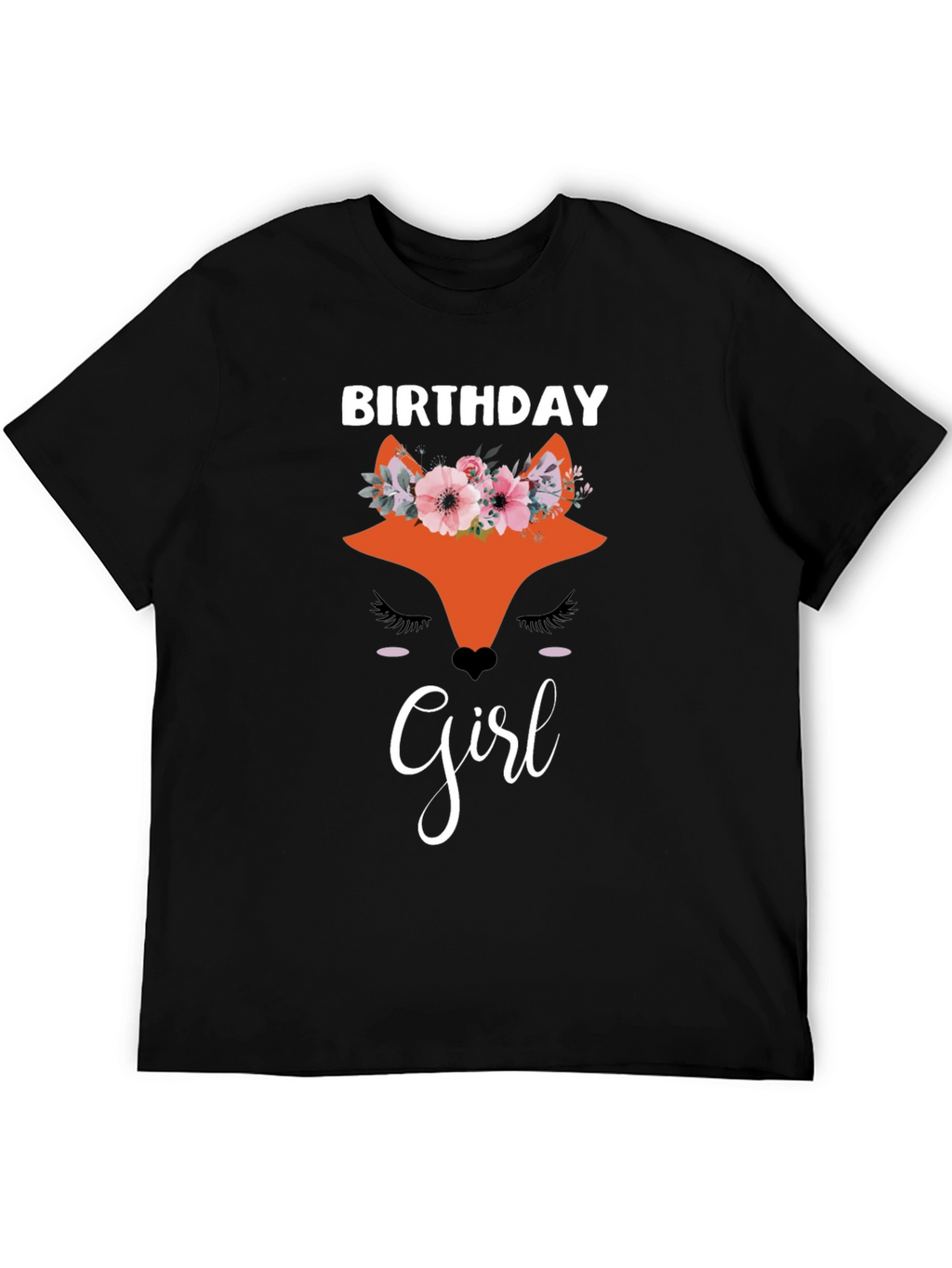 Birthday Girl Fox Graphic Tee - Womens T-Shirt