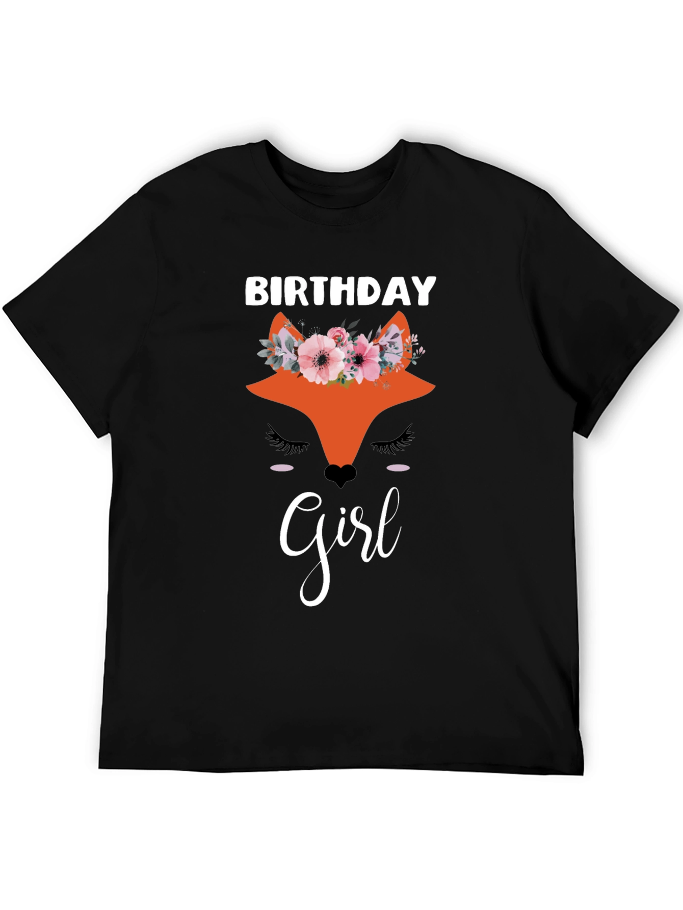 Birthday Girl Fox Graphic Tee - Womens T-Shirt