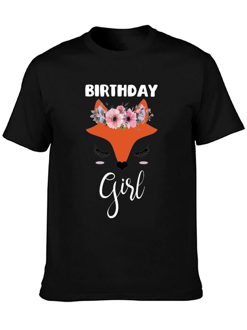 Birthday Girl Fox Graphic Tee - Womens T-Shirt
