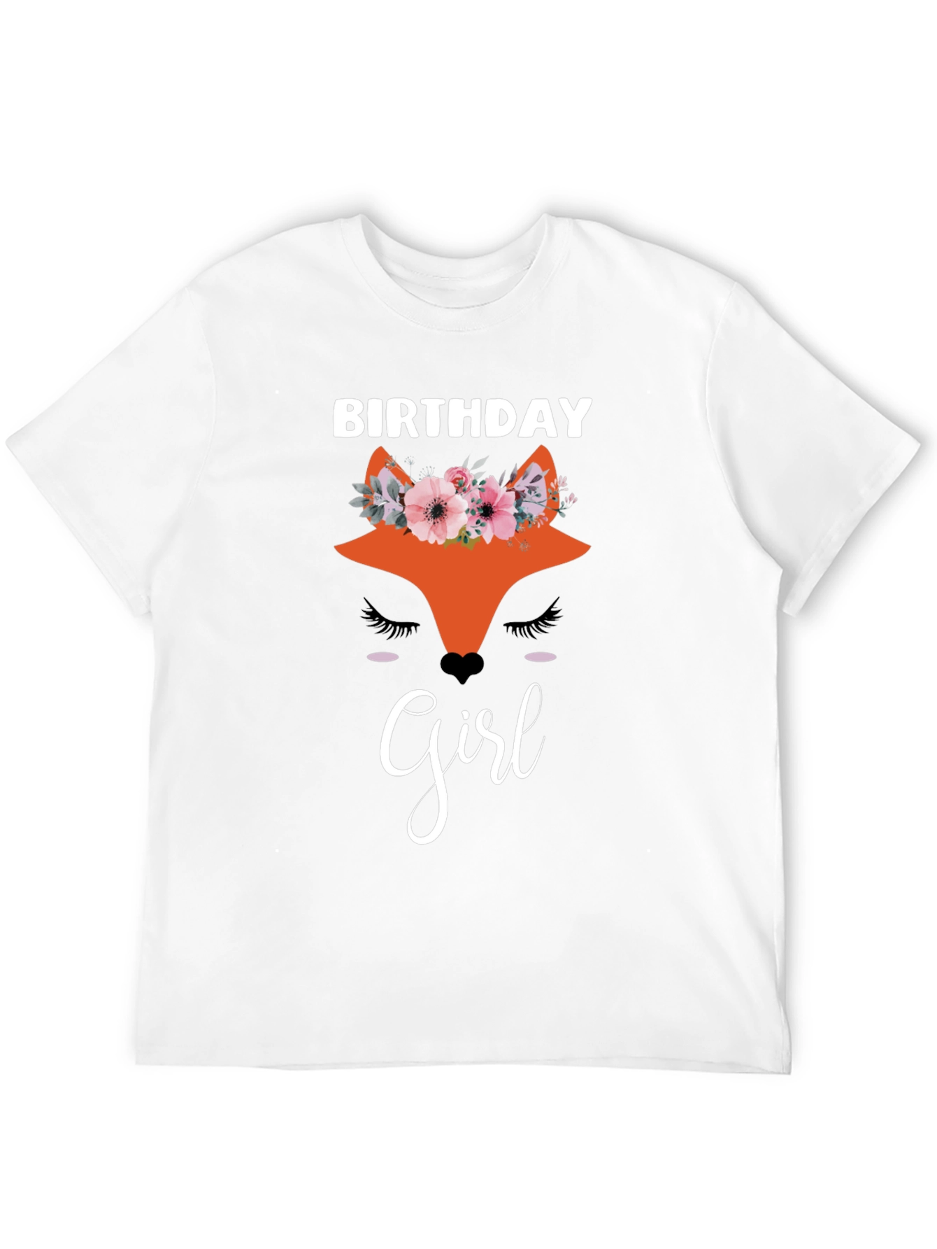 Birthday Girl Fox Graphic Tee - Womens T-Shirt