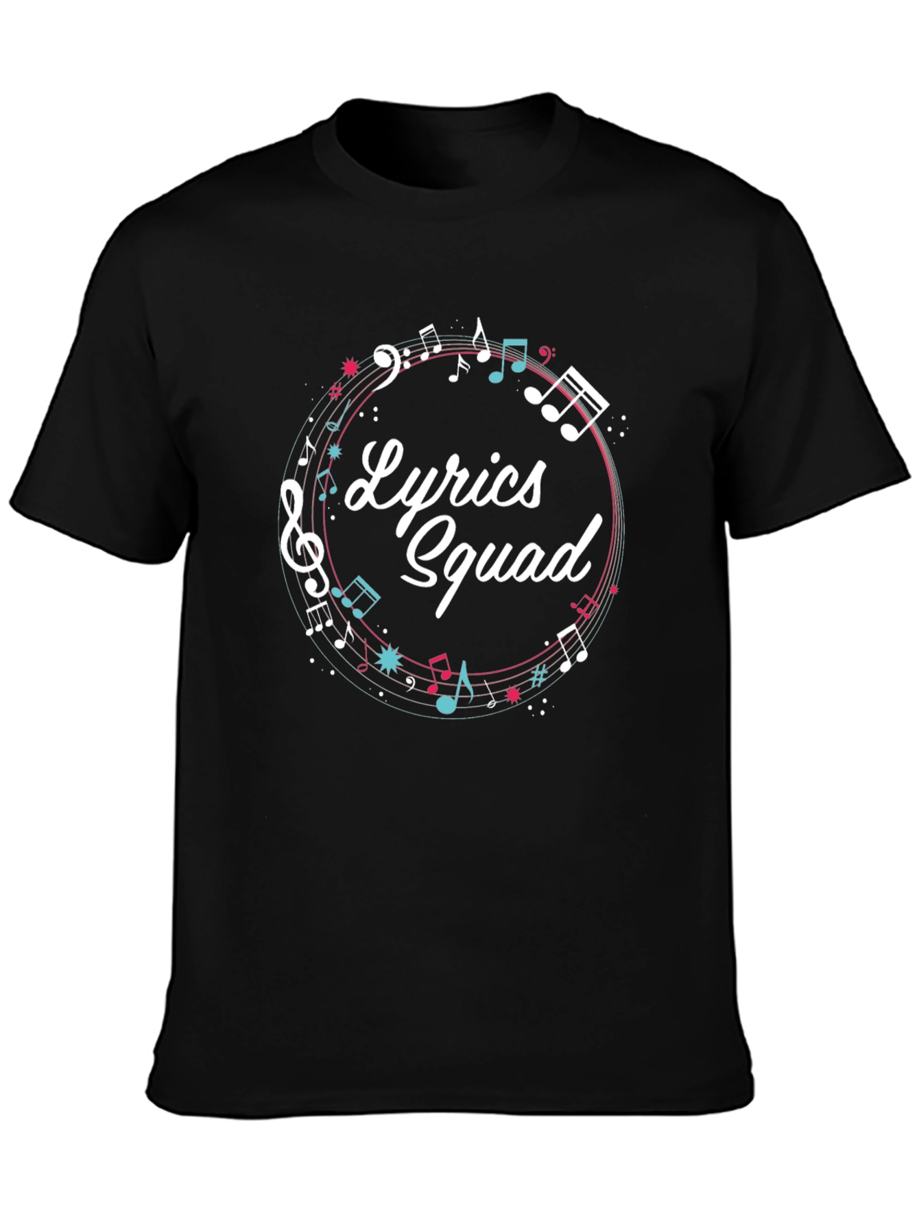 Lyrics Squad Music Graphic T-Shirt