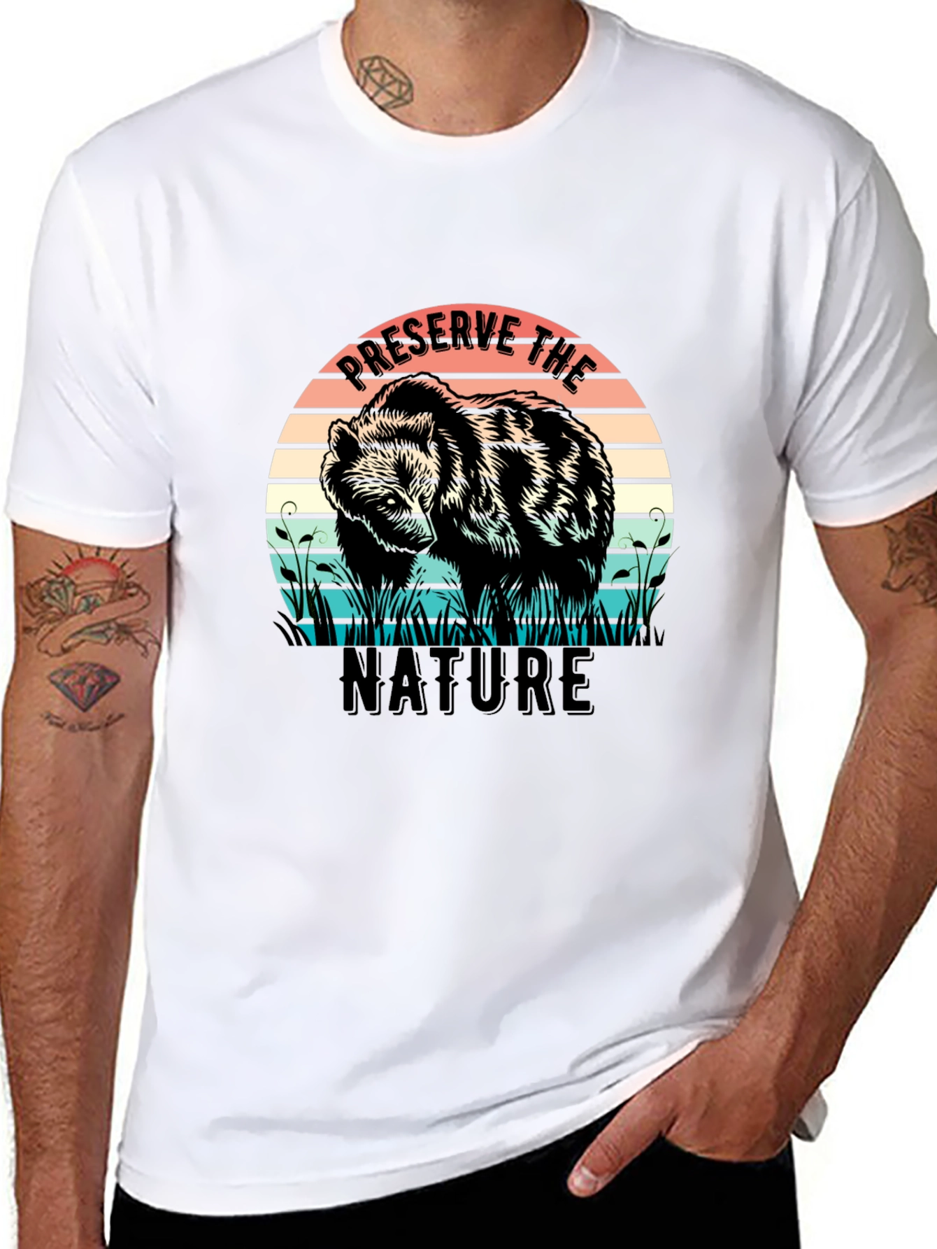 Preserve Nature Bear Graphic Tee