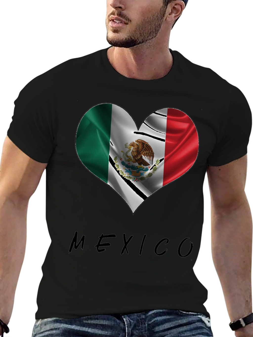 Mexico Heart Flag T-Shirt - Show Your Pride!