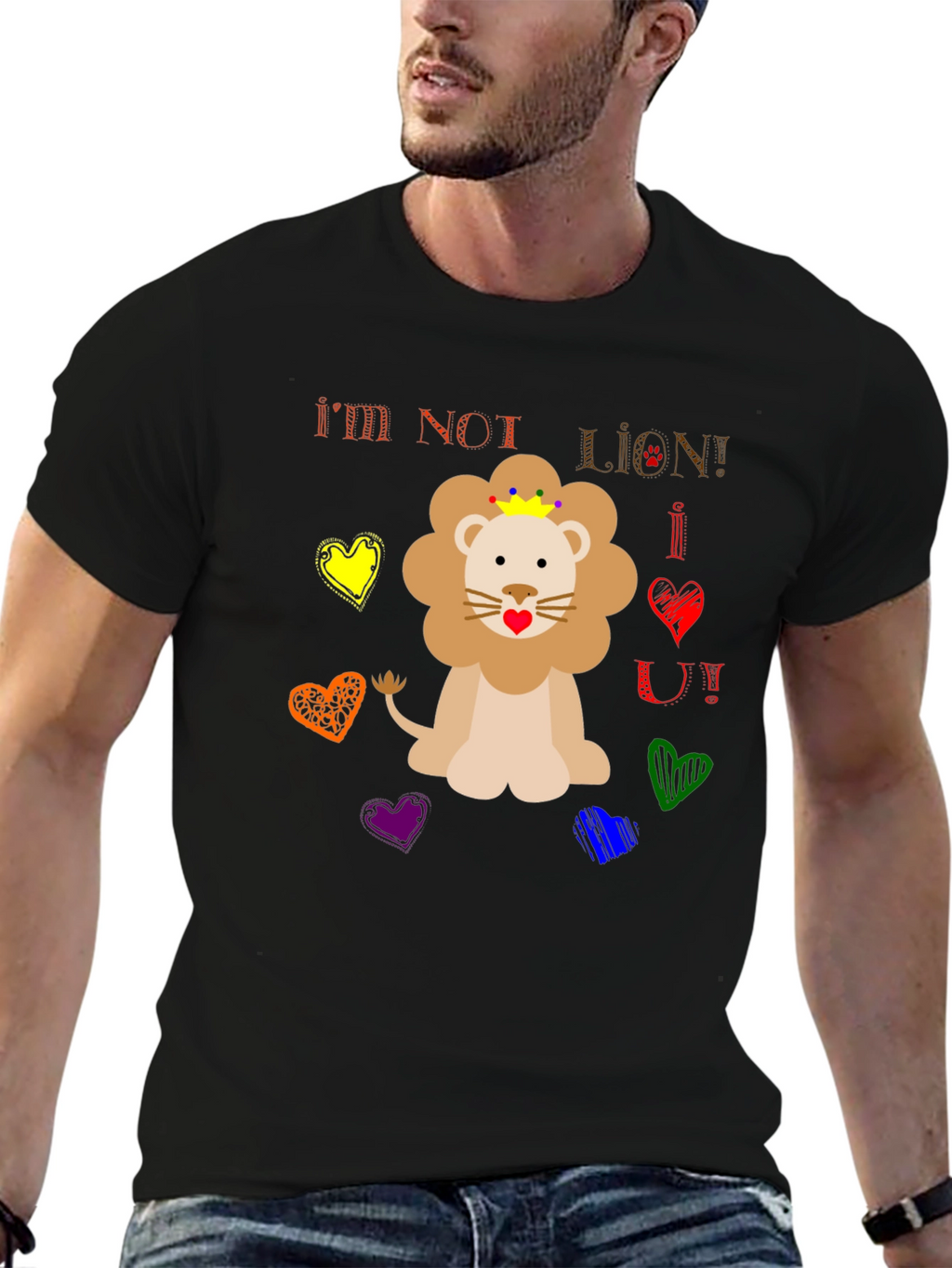 Funny Im Not Lion Graphic Tee