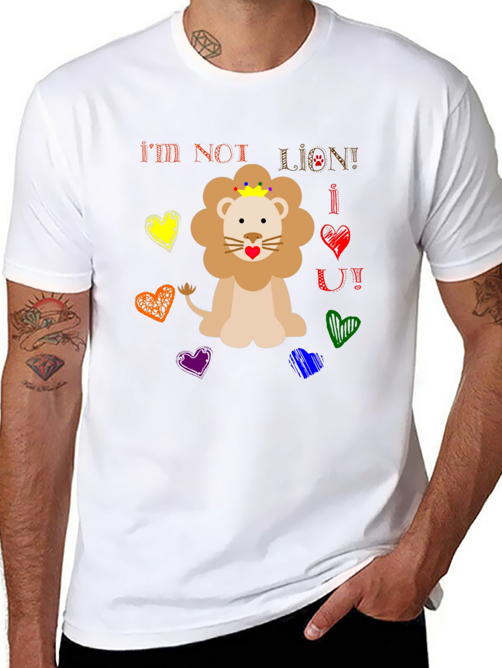 Funny Im Not Lion Graphic Tee
