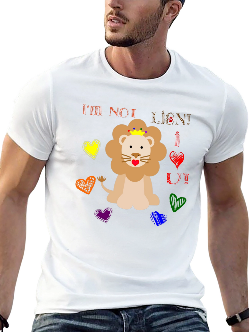 Funny Im Not Lion Graphic Tee
