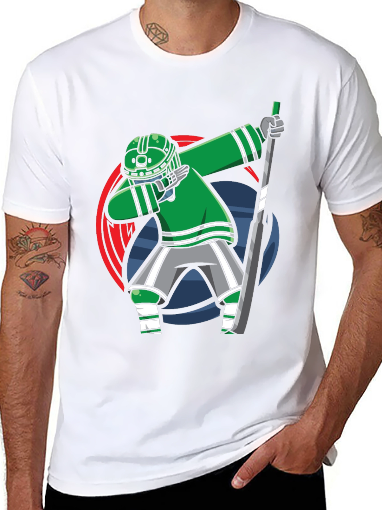 Dabbing Hockey Player T-Shirt