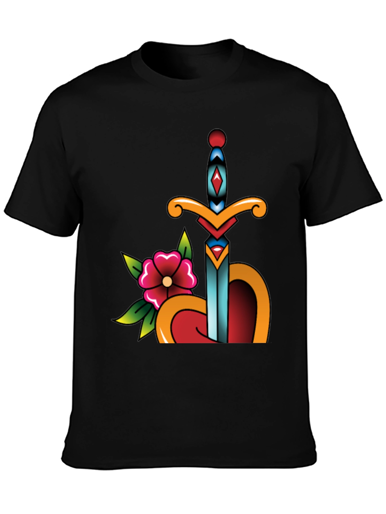 Sword Through Heart Graphic Tee