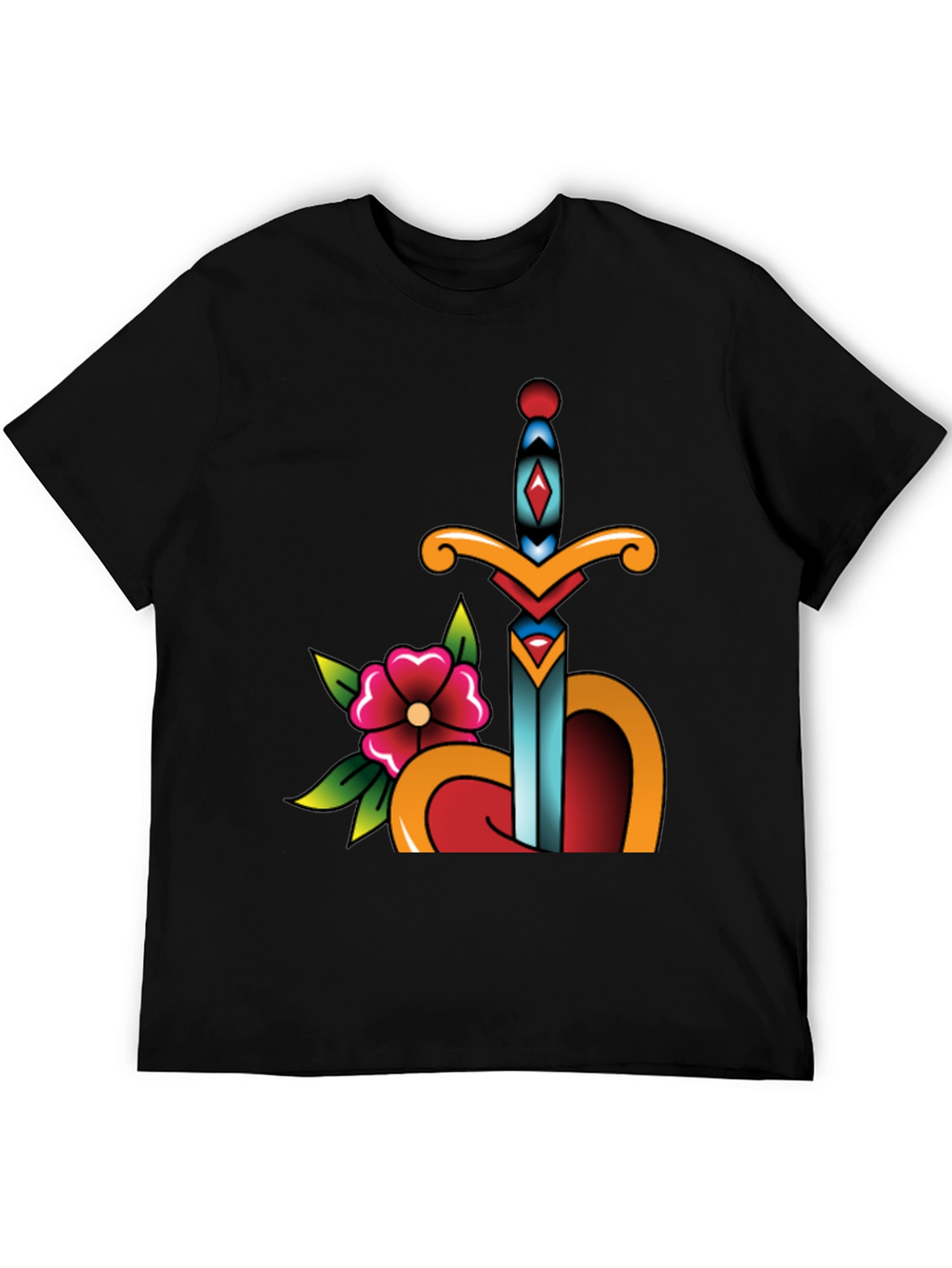 Sword Through Heart Graphic Tee
