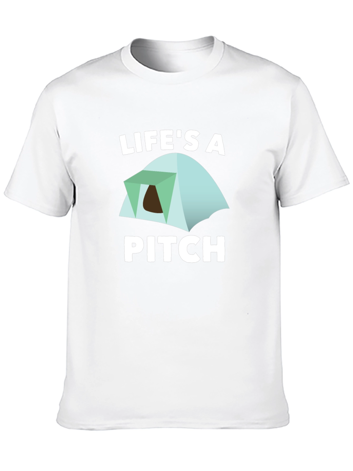 Lifes a Pitch Camping T-Shirt - Black