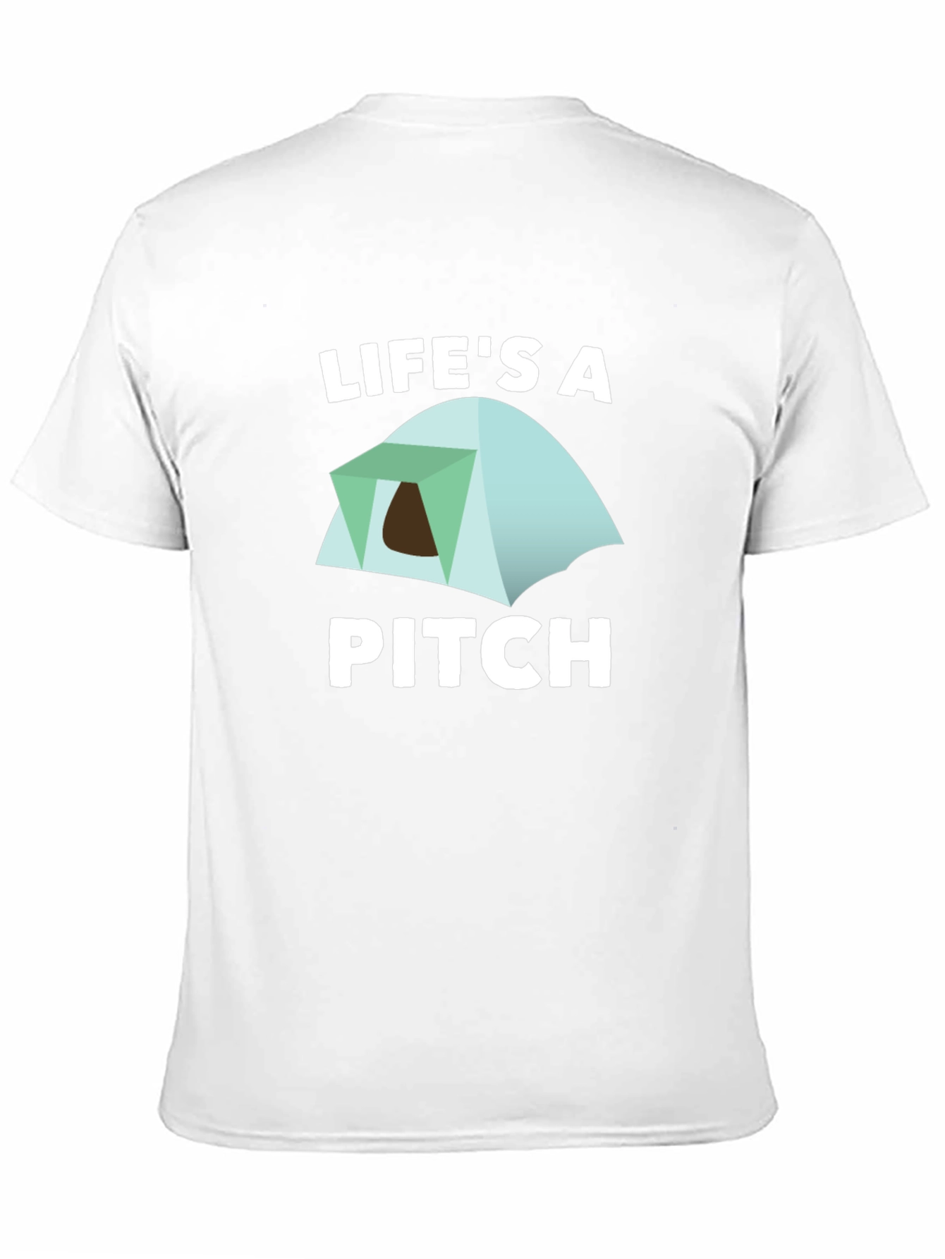 Lifes a Pitch Camping T-Shirt - Black
