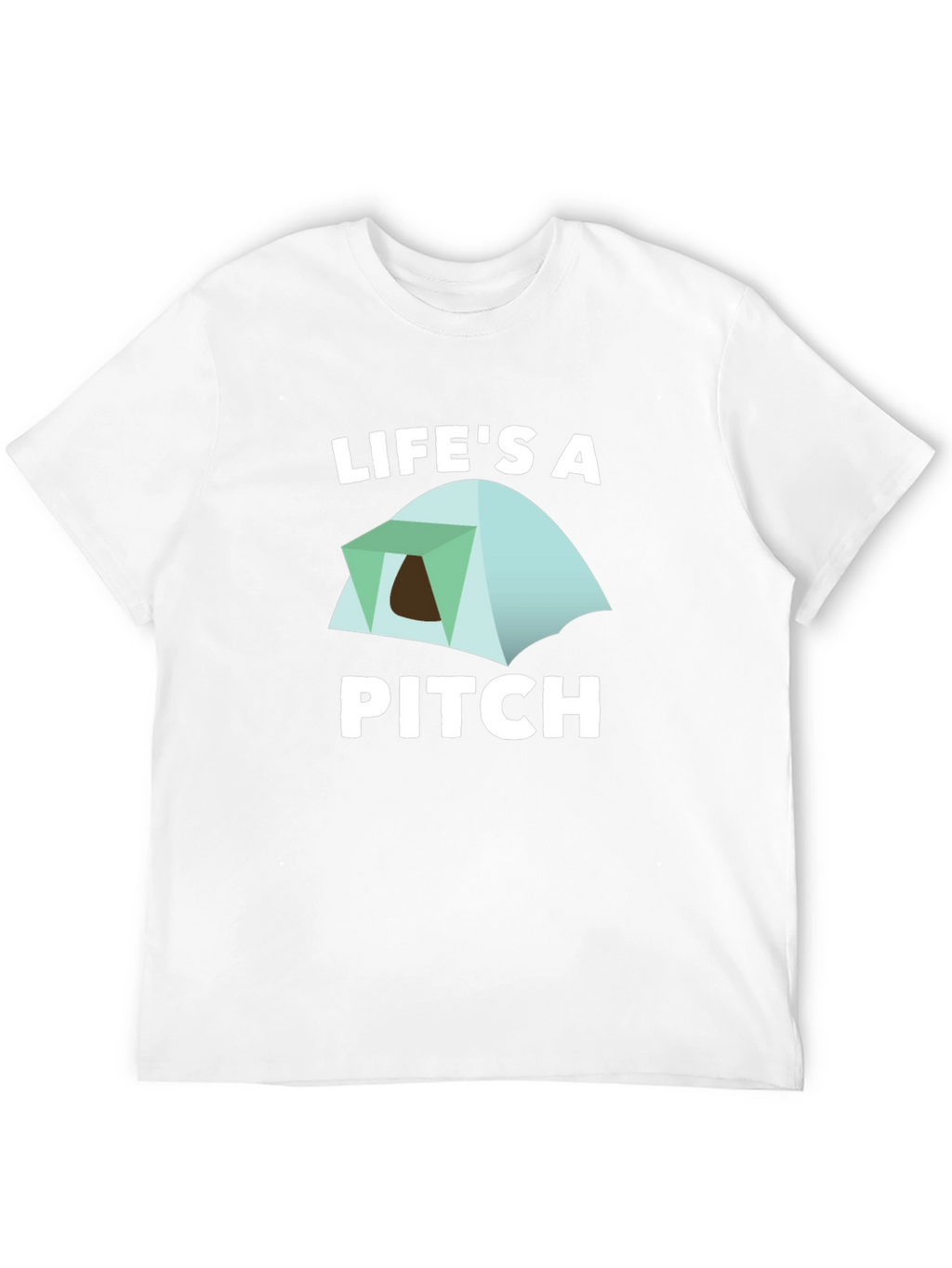Lifes a Pitch Camping T-Shirt - Black