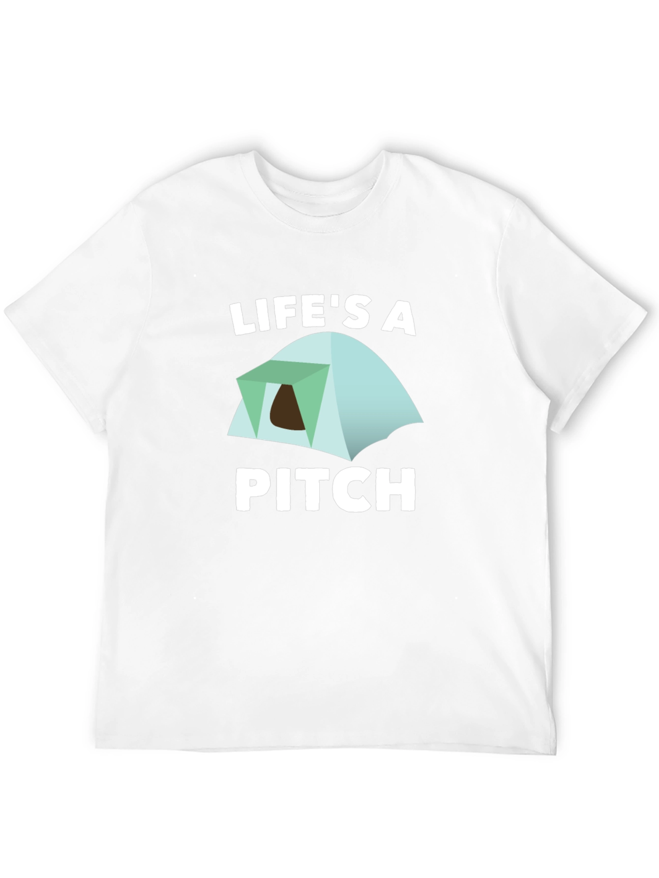 Lifes a Pitch Camping T-Shirt - Black
