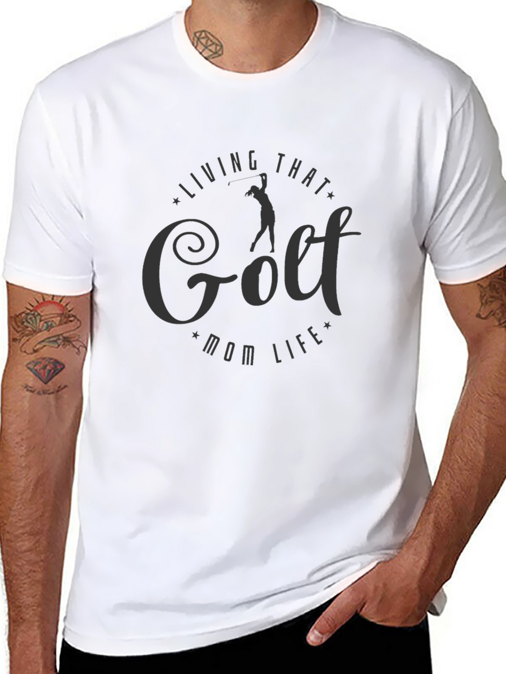 Golf Mom Life T-Shirt - Black
