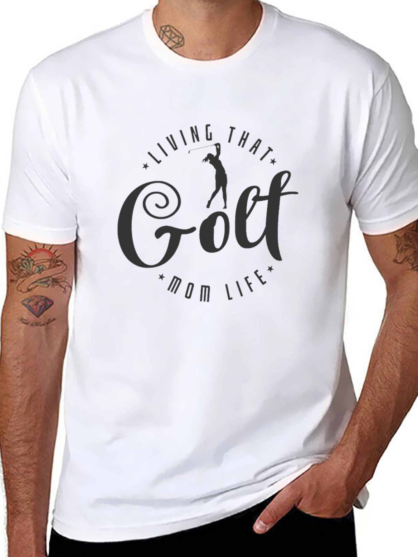 Golf Mom Life T-Shirt - Black