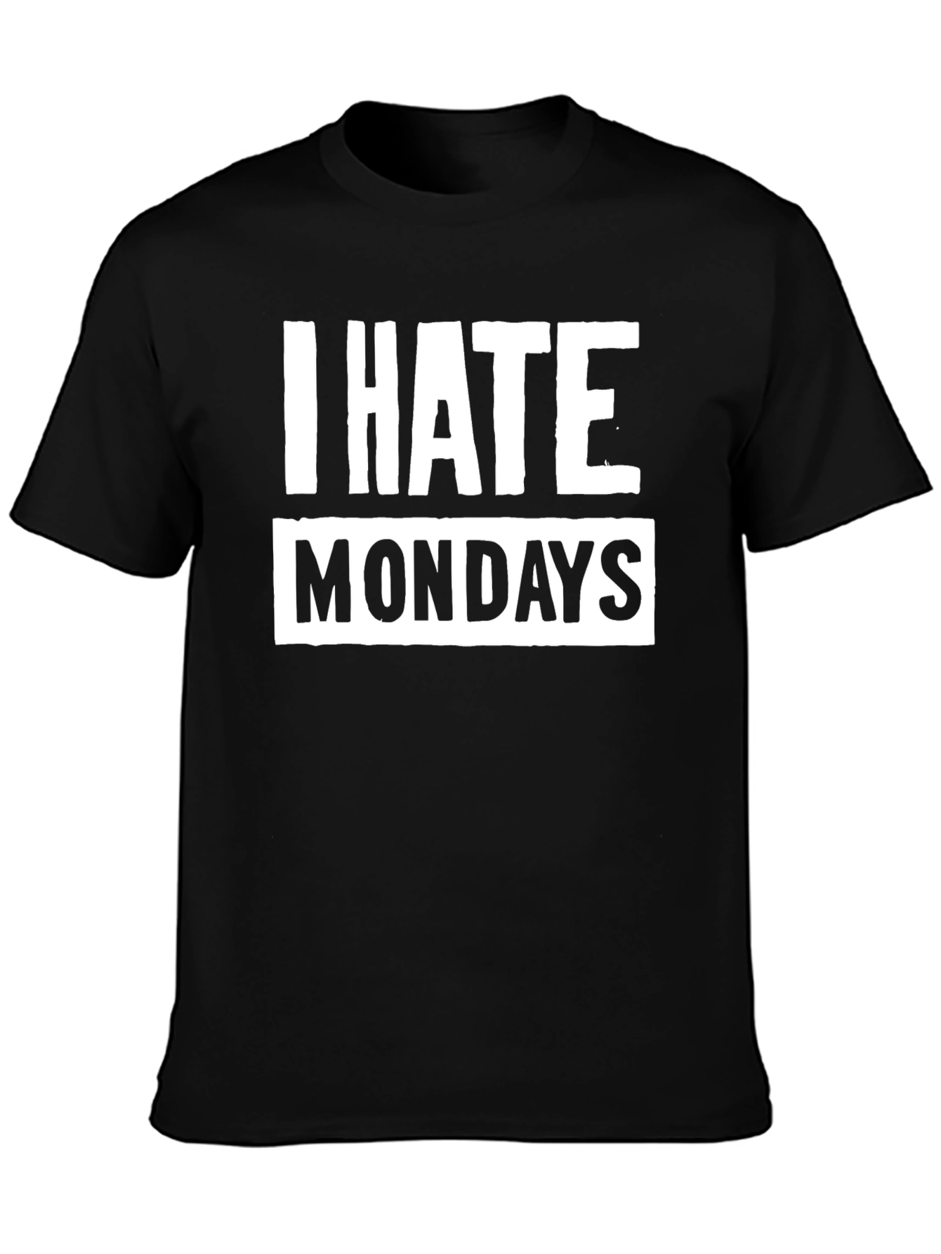 I Hate Mondays Graphic Tee - Black Cotton T-Shirt