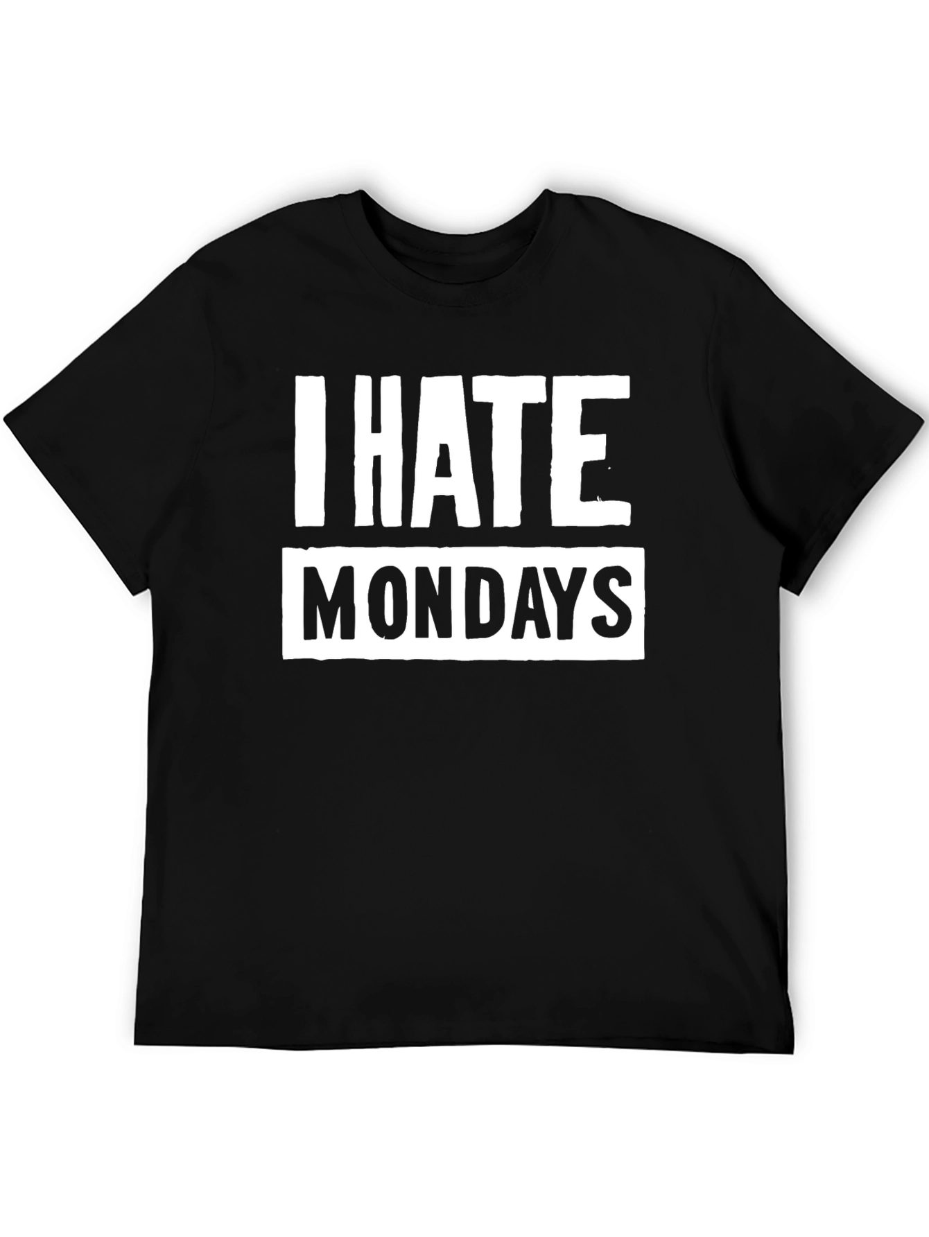 I Hate Mondays Graphic Tee - Black Cotton T-Shirt