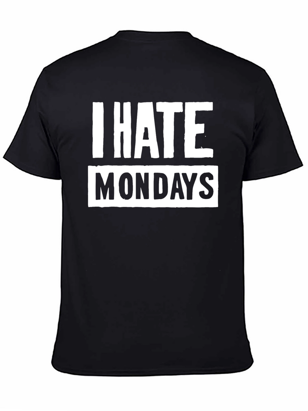 I Hate Mondays Graphic Tee - Black Cotton T-Shirt