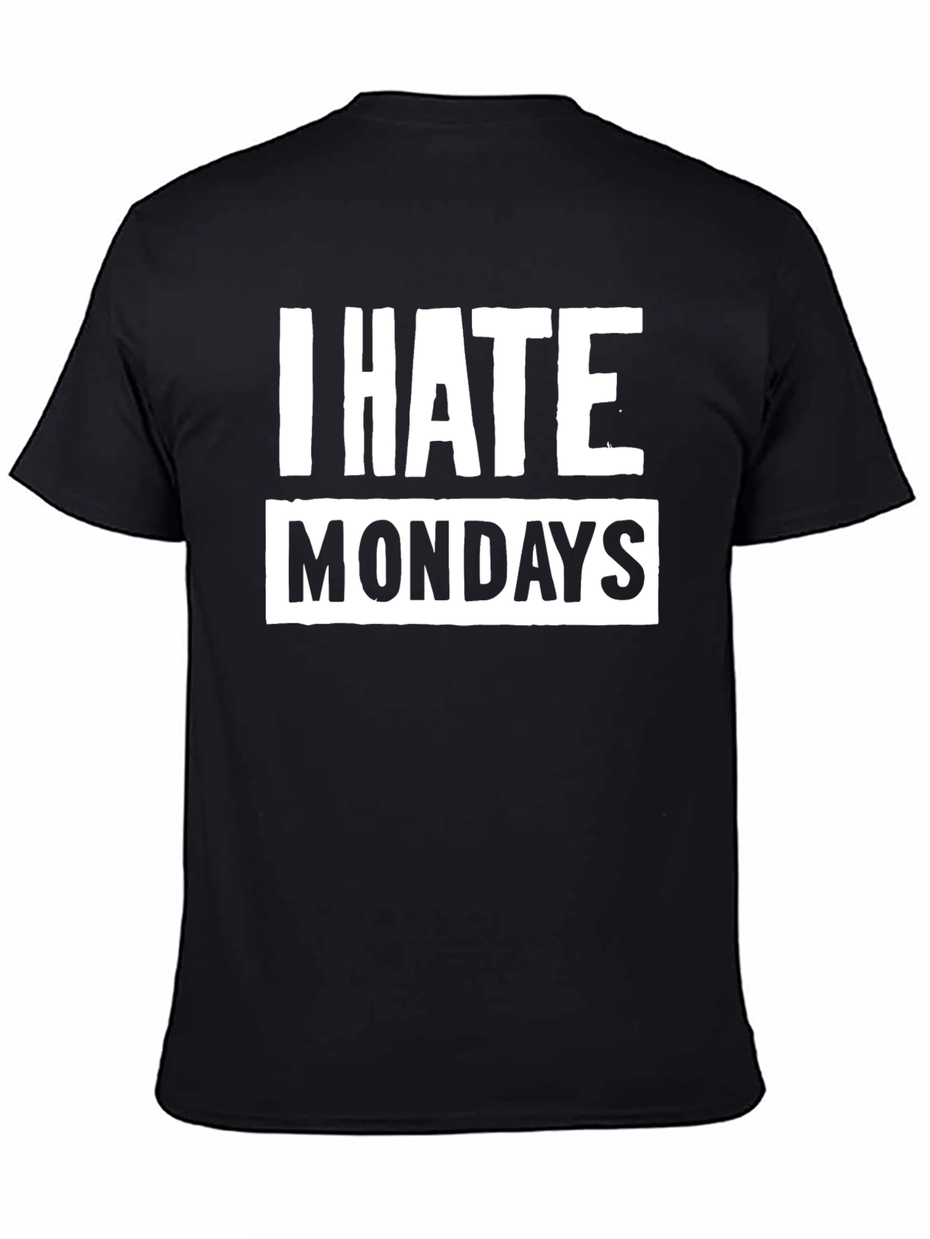 I Hate Mondays Graphic Tee - Black Cotton T-Shirt
