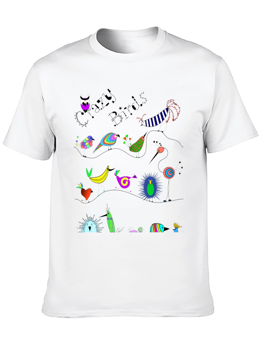 Crazy Birds Graphic T-Shirt