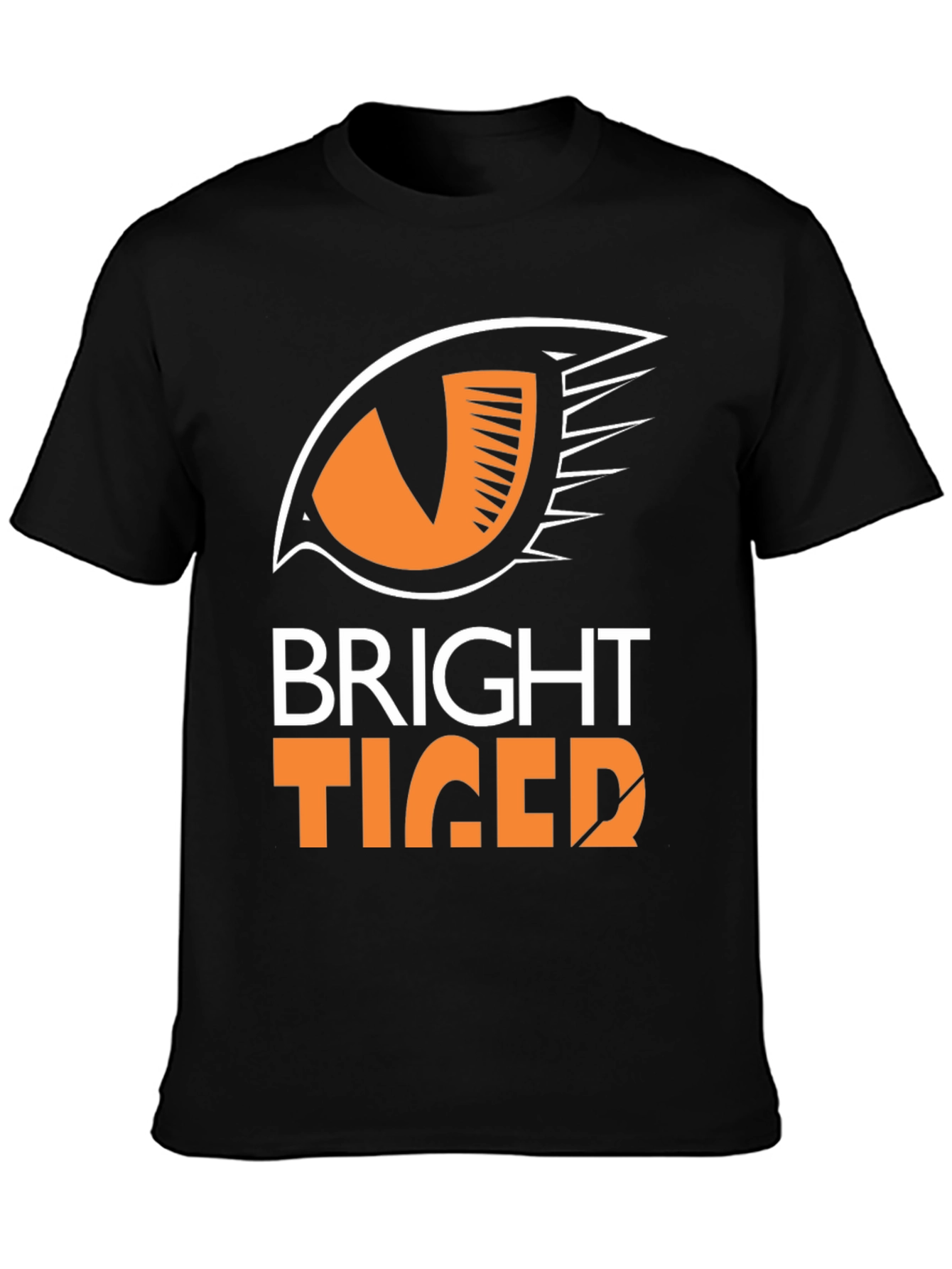 Bright Tiger Graphic Tee - Stylish Black T-Shirt