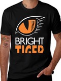 Bright Tiger Graphic Tee - Stylish Black T-Shirt