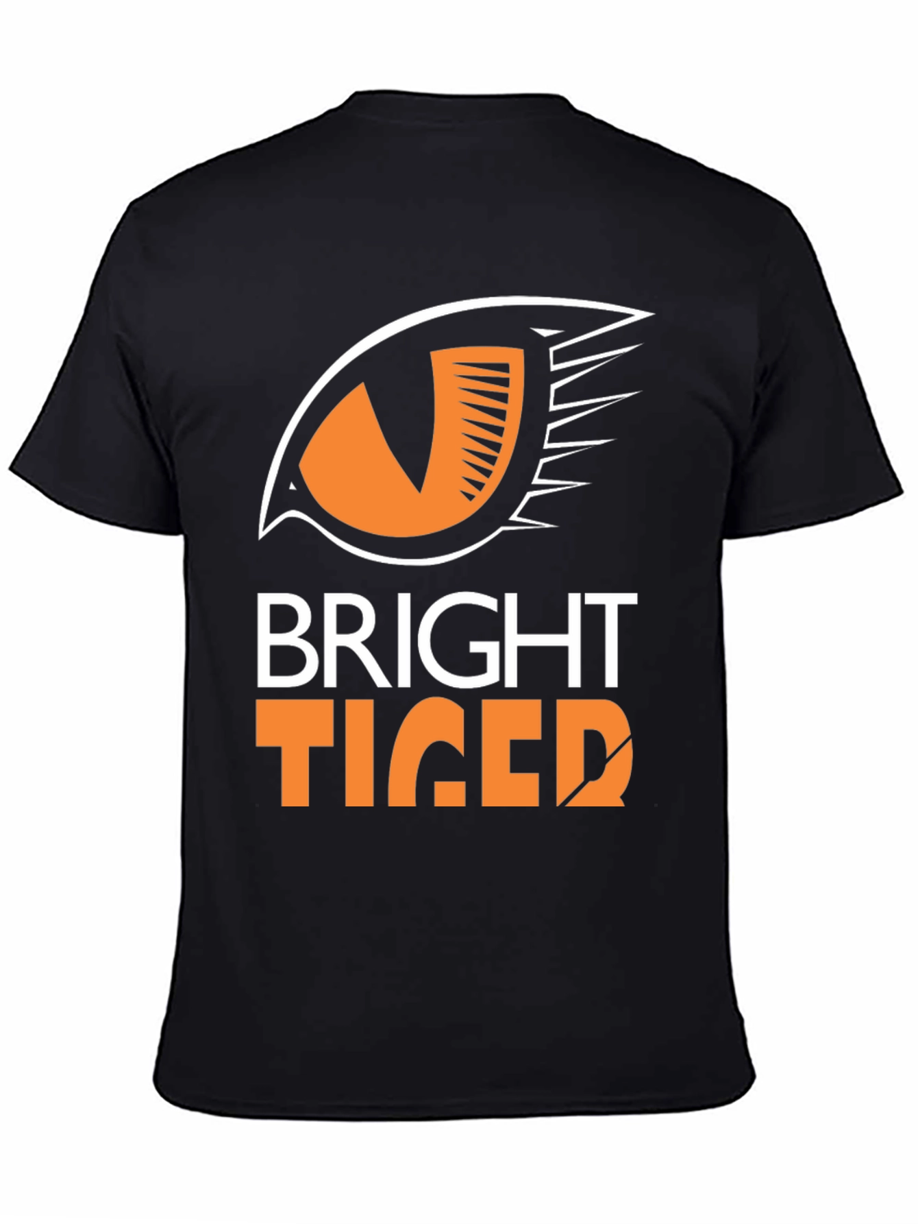 Bright Tiger Graphic Tee - Stylish Black T-Shirt