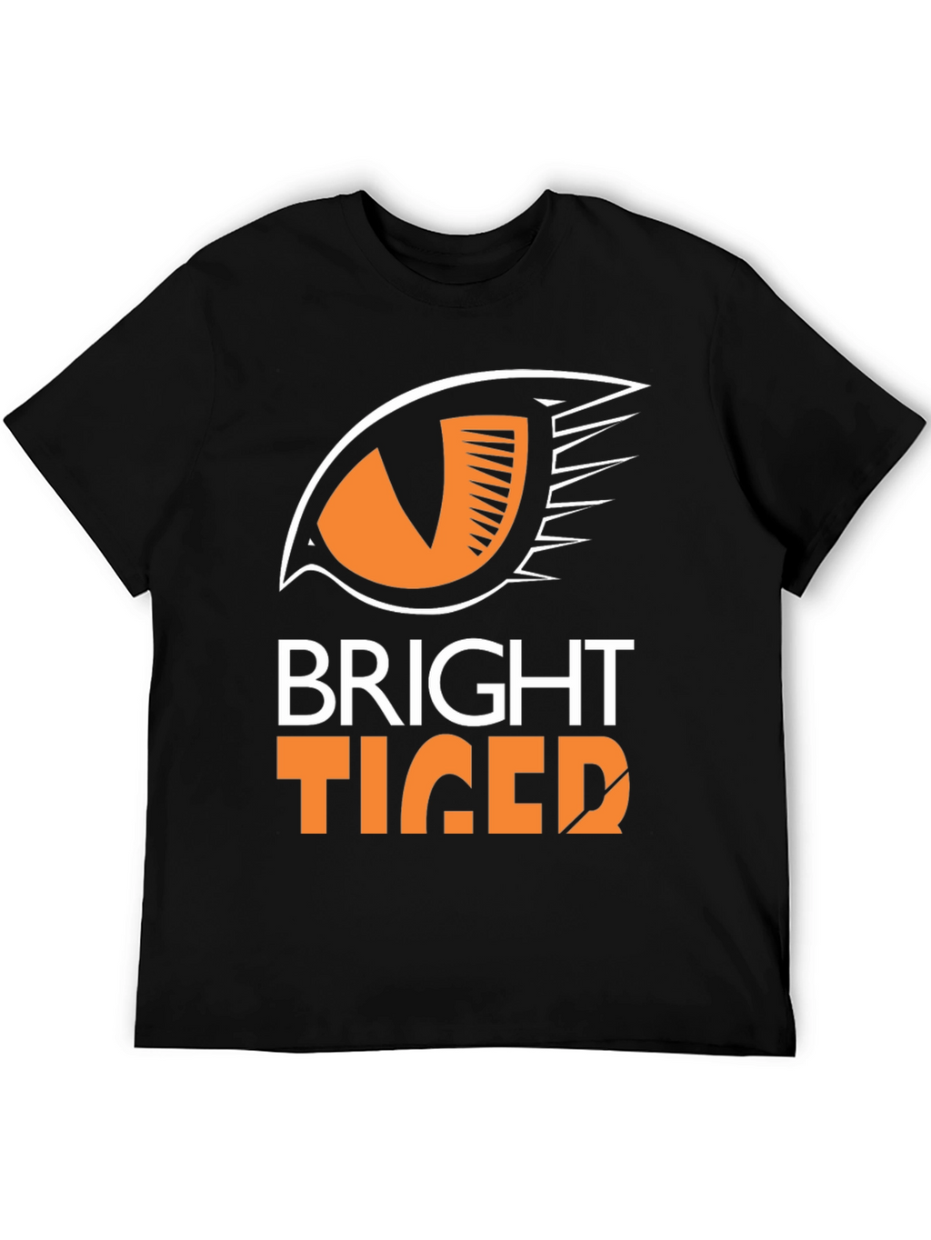 Bright Tiger Graphic Tee - Stylish Black T-Shirt