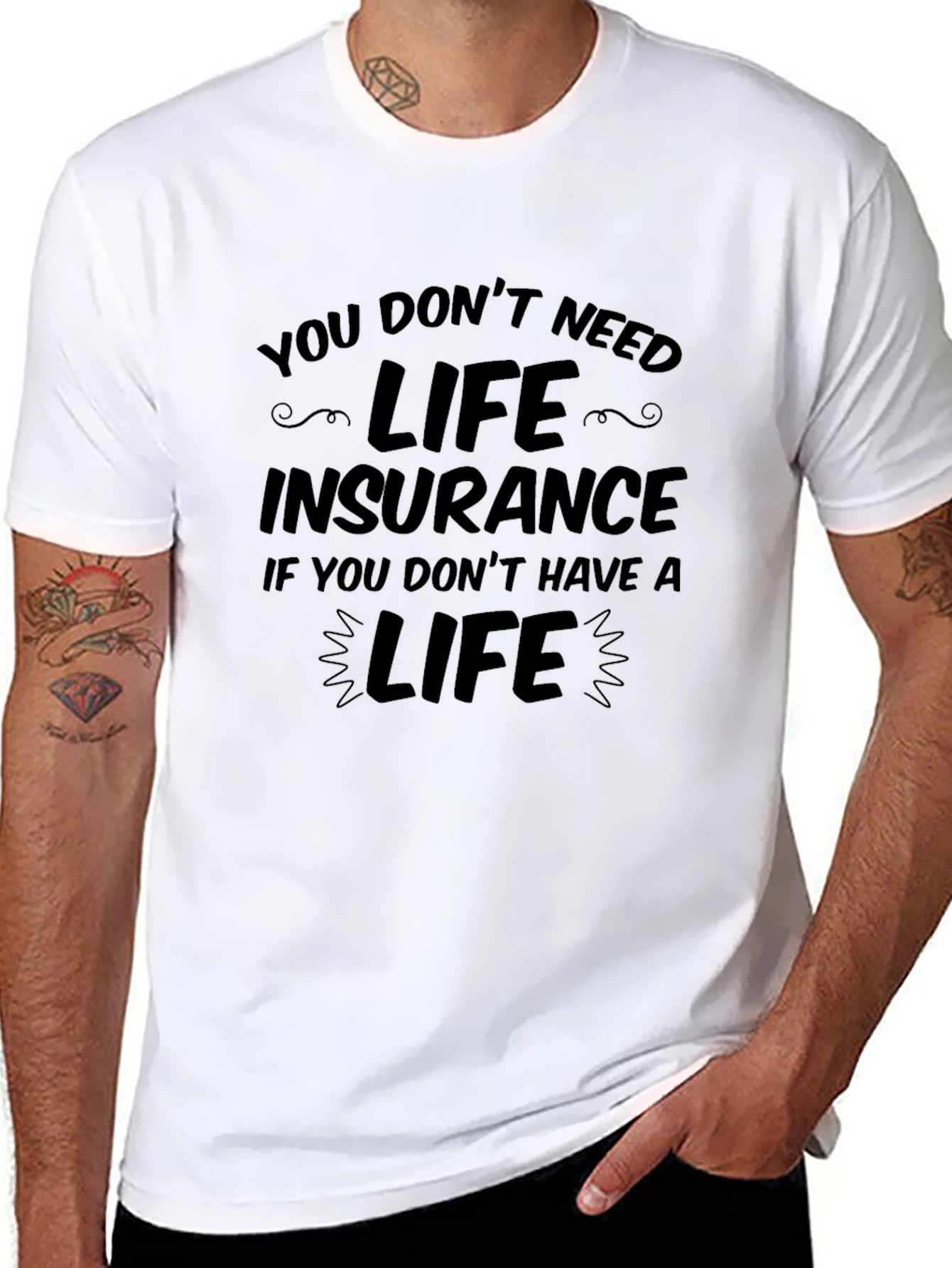 Humorous Life Insurance Graphic Tee
