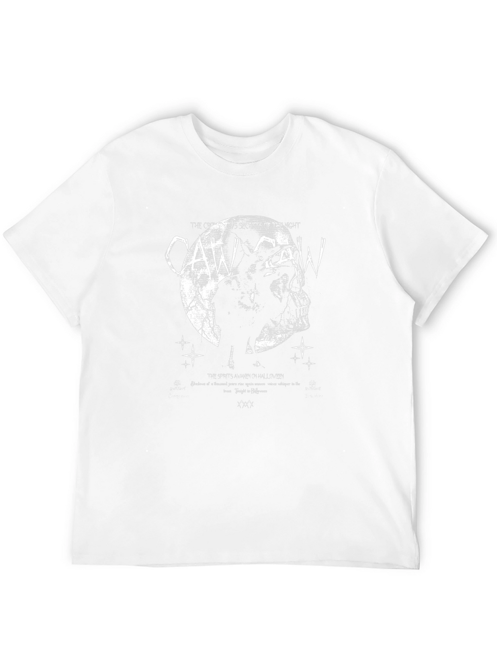 Crow Caw Halloween Black T-Shirt