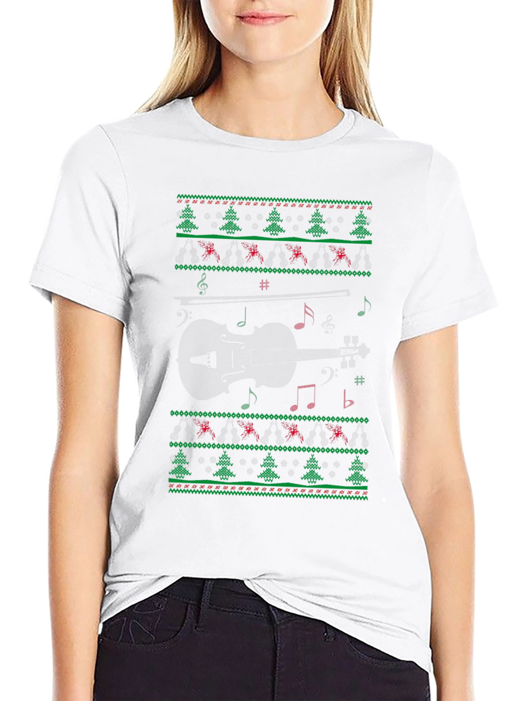 Musical Violin Christmas Sweater T-Shirt