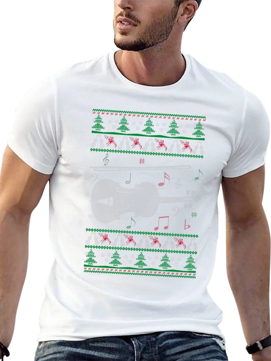 Musical Violin Christmas Sweater T-Shirt