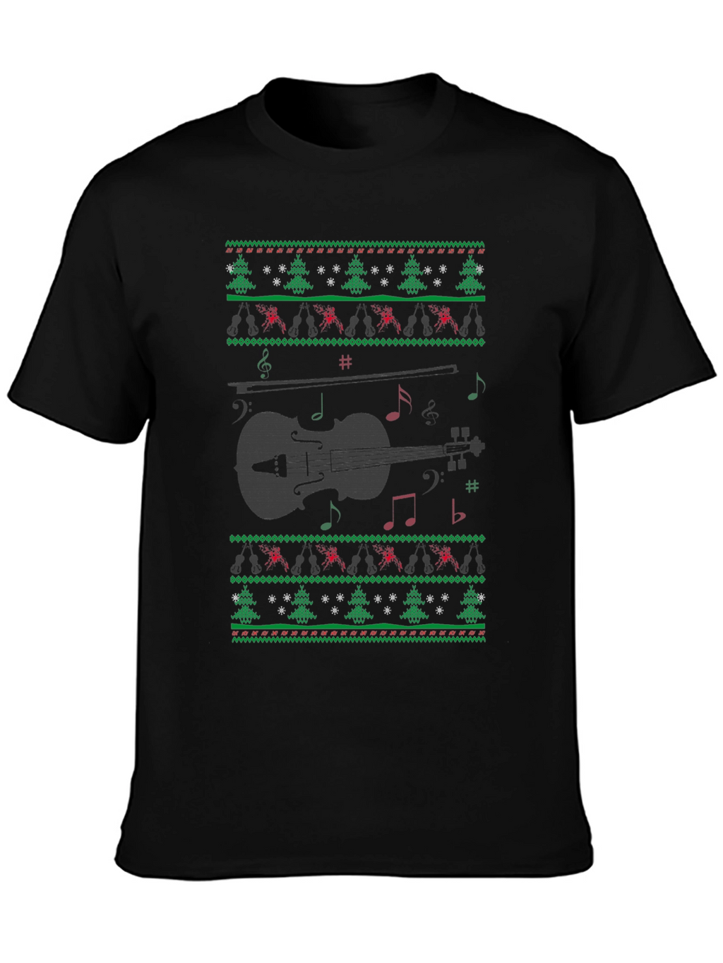 Musical Violin Christmas Sweater T-Shirt