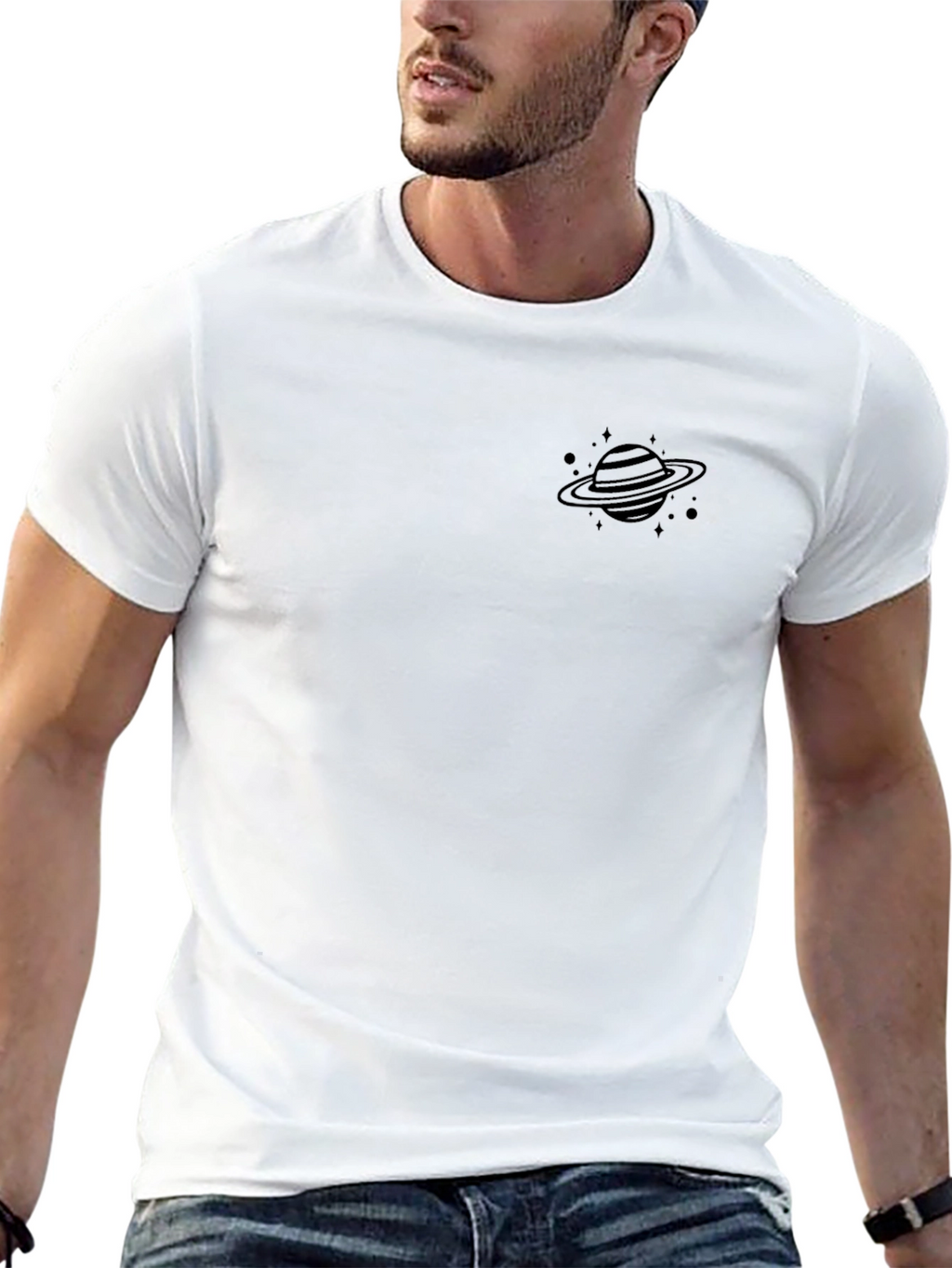 Planet Graphic Black T-Shirt - Trendy Casual Wear
