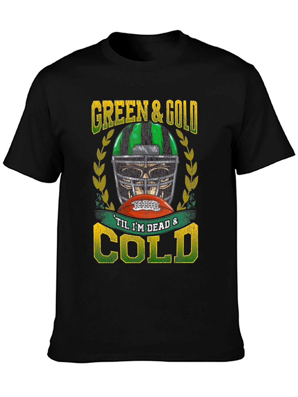 Green & Gold Football T-Shirt