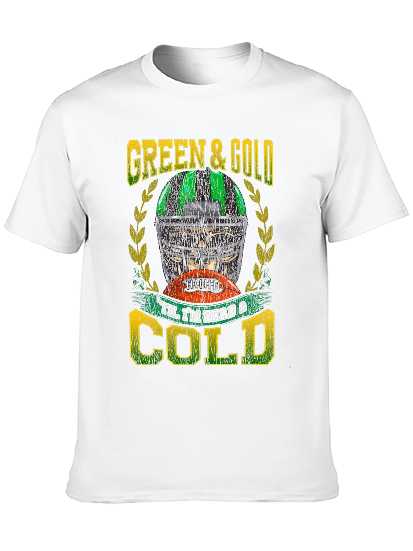 Green & Gold Football T-Shirt