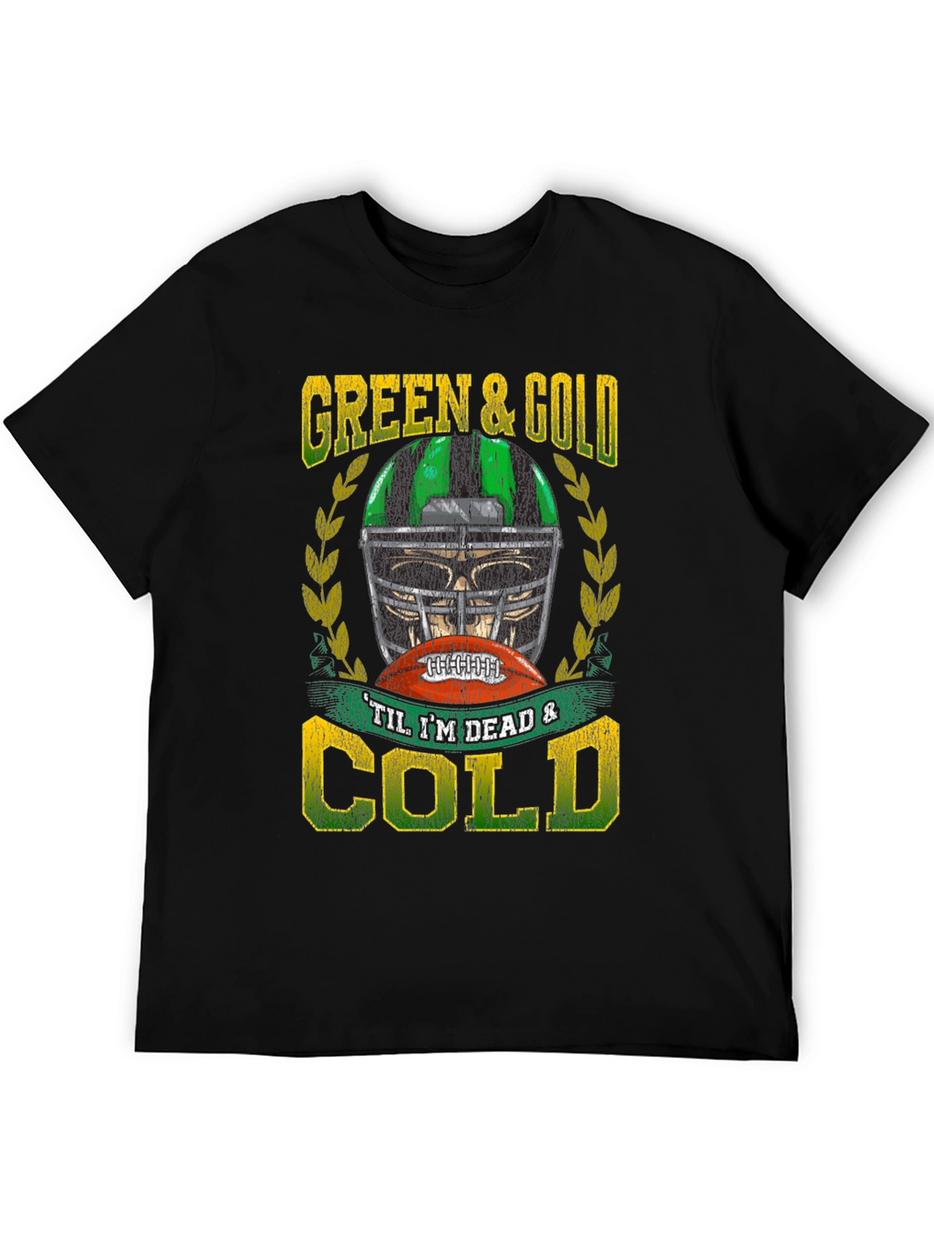 Green & Gold Football T-Shirt