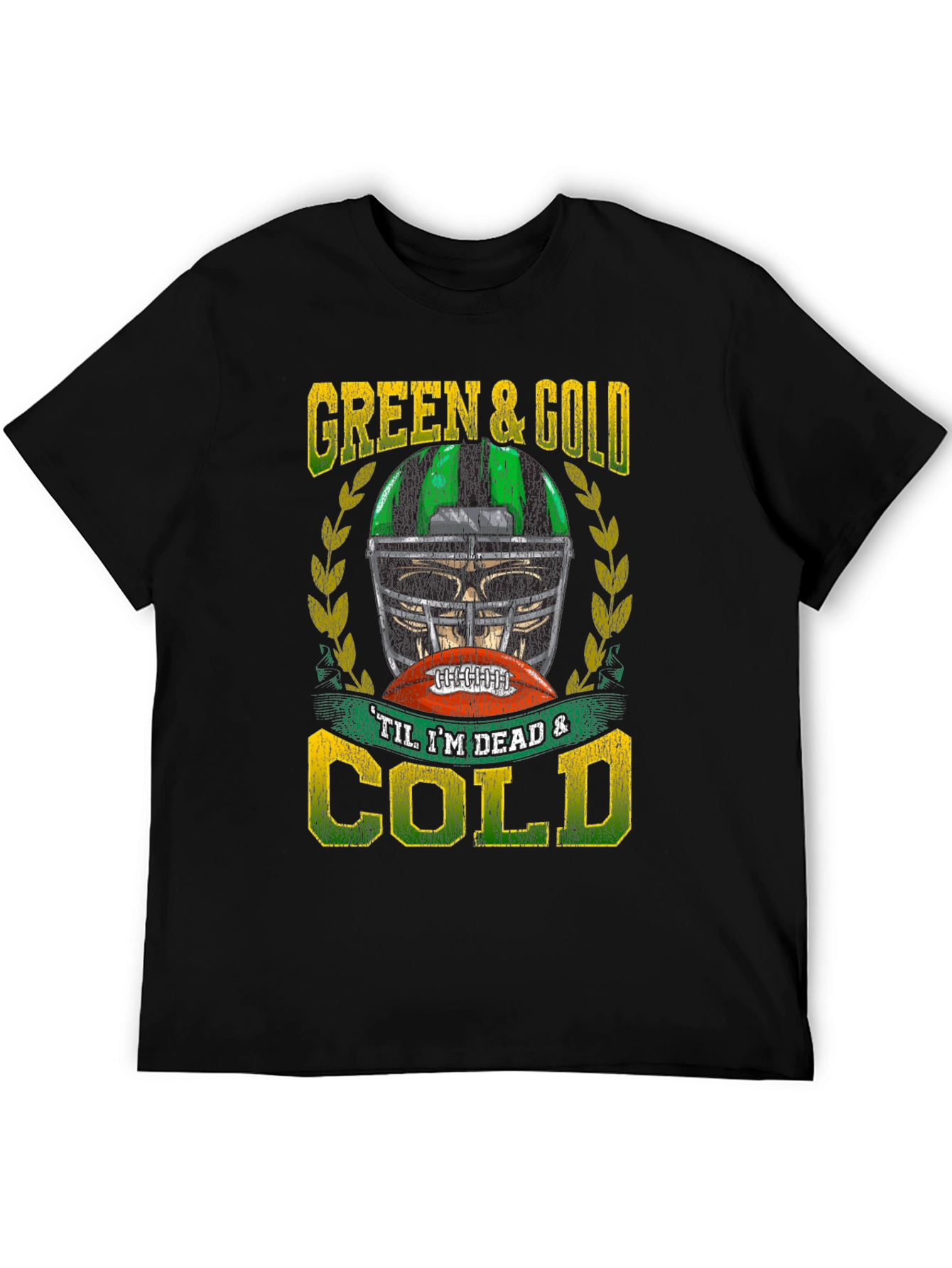 Green & Gold Football T-Shirt