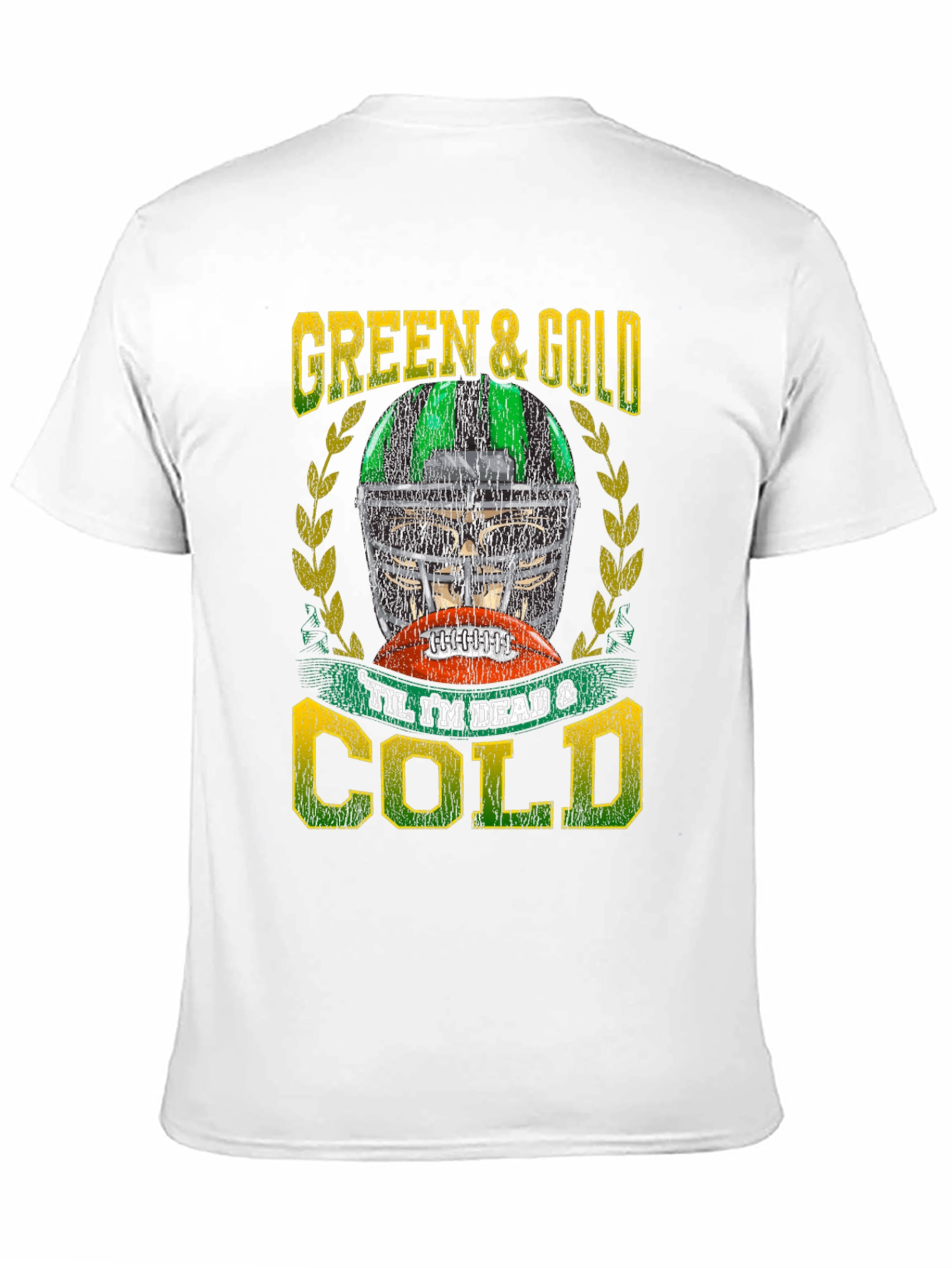 Green & Gold Football T-Shirt
