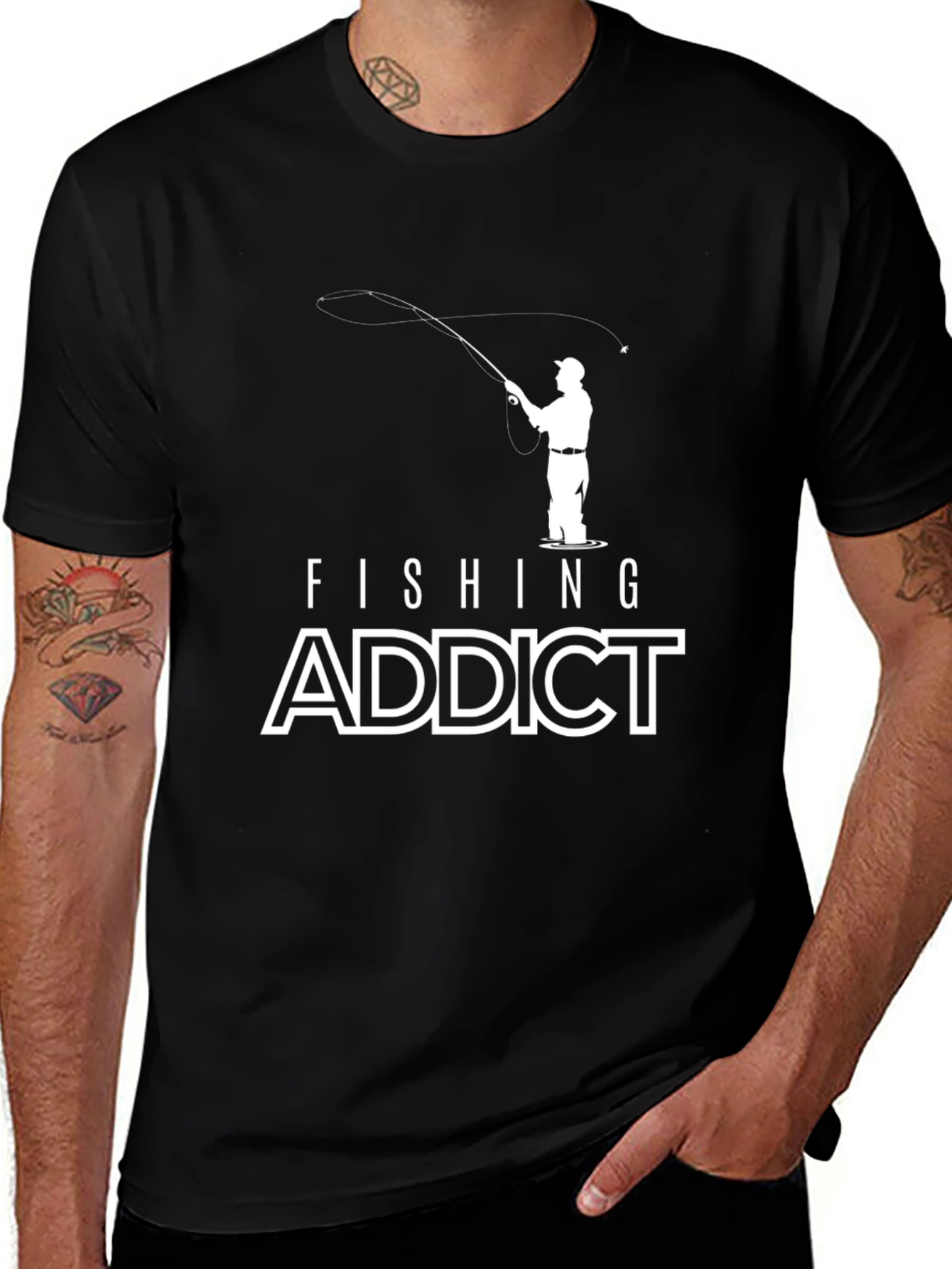 Fishing Addict Graphic Tee
