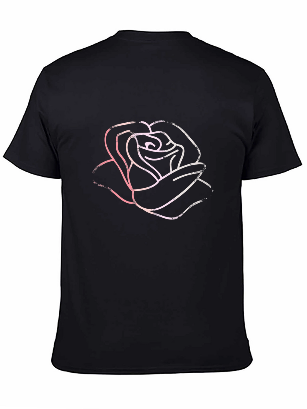 Rose Graphic Tee - Stylish Black Cotton T-Shirt
