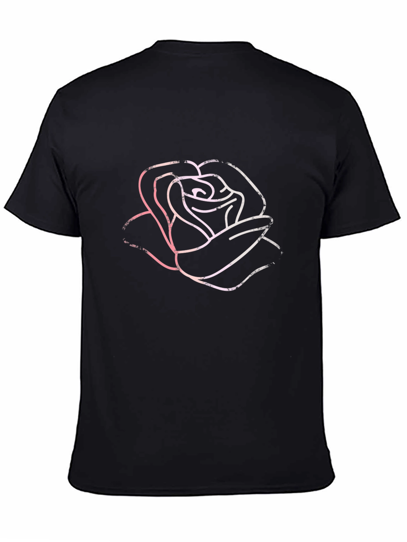 Rose Graphic Tee - Stylish Black Cotton T-Shirt