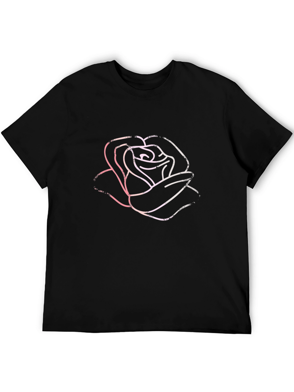 Rose Graphic Tee - Stylish Black Cotton T-Shirt