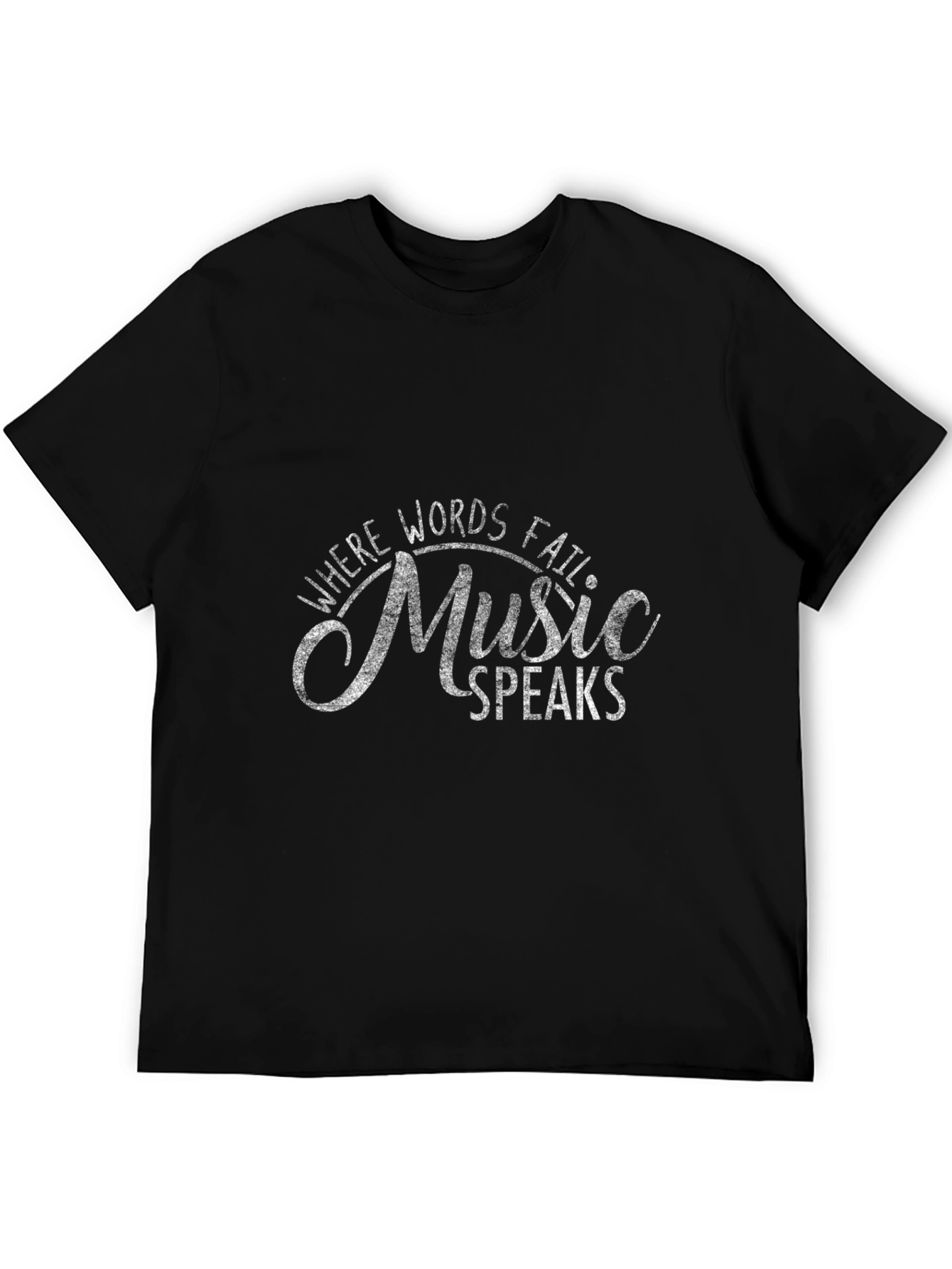 Music Speaks T-Shirt - Black Graphic Tee