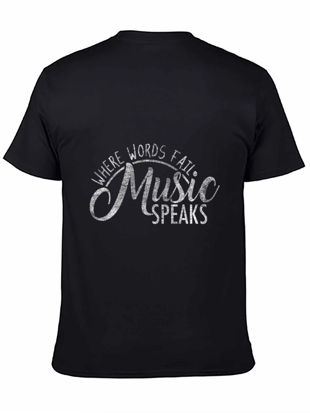 Music Speaks T-Shirt - Black Graphic Tee