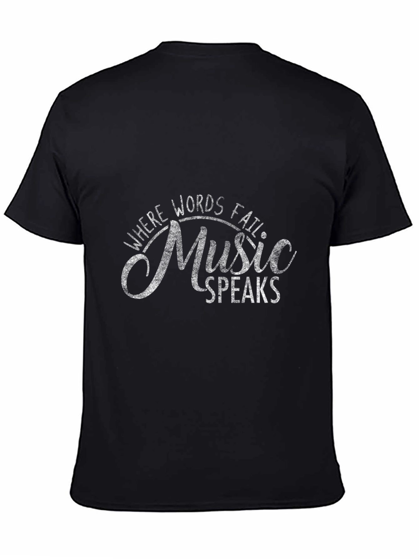 Music Speaks T-Shirt - Black Graphic Tee