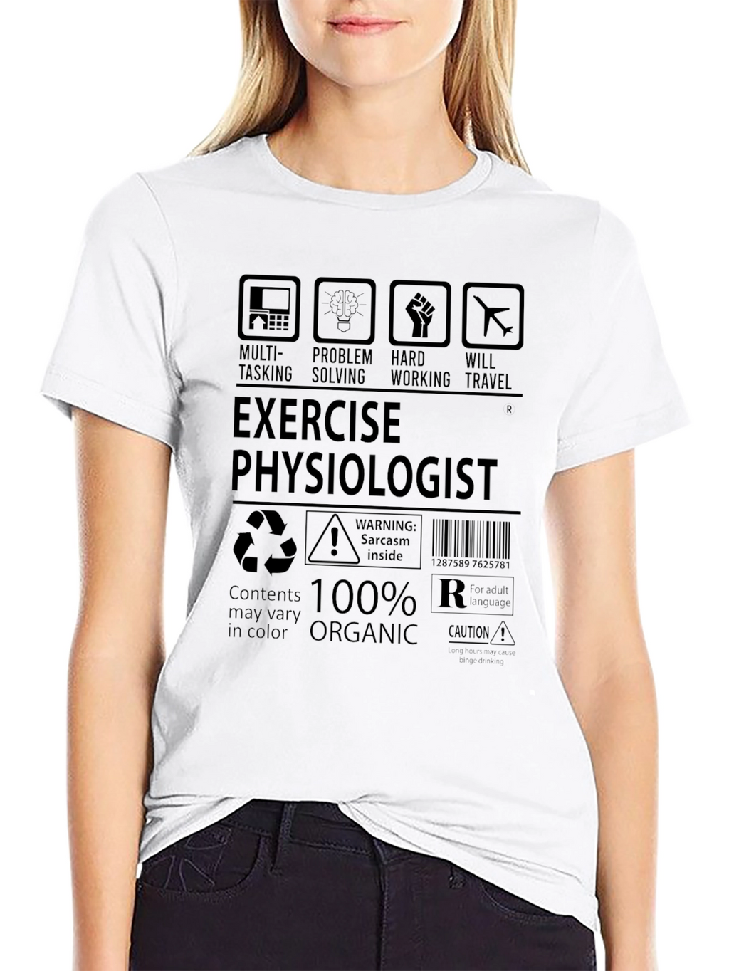 Exercise Physiologist 100% Organic Black T-Shirt