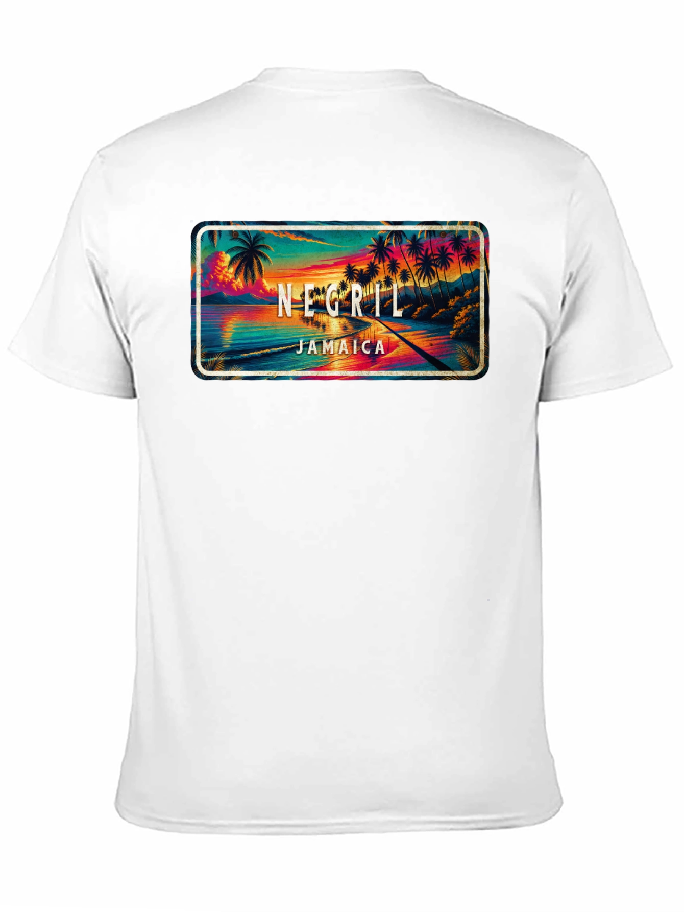 Negril Jamaica Graphic T-Shirt - Tropical Beach Design